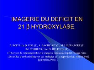 IMAGERIE DU DEFICIT EN 21 β HYDROXYLASE.