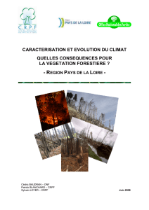 Caractérisation et évolution du climat, quelles conséquences pour la