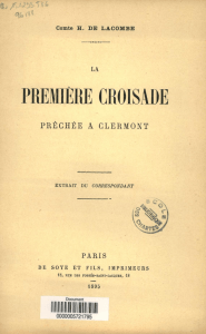 La premiere croisade prechee a Clermont