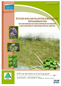 Etude sur les plantes invasives sur des Espaces Naturels S…