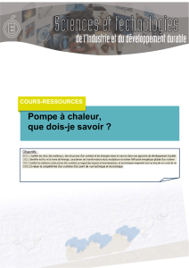 cours ressource Pompe à chaleur