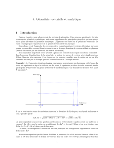 4. Géométrie vectorielle et analytique