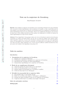 Note on Greenberg conjecture