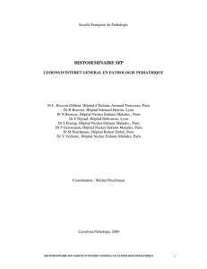 Hand-out - Société Française de Pathologie