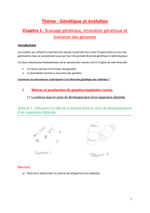 Thème : Génétique et évolution