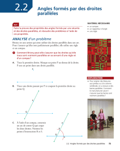 Angles formés par des droites parallèles