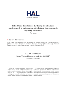 Effet Stark des états de Rydberg des alcalins - HAL-ENS