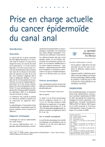 Prise en charge actuelle du cancer épidermoïde du canal anal