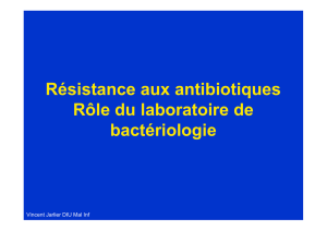 Introduction sur les antibiotiques (suite)