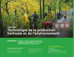 (153.BB) technologie de la production horticole et de l`environnement