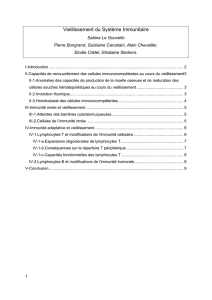 Vieillissement du Système immunitaire