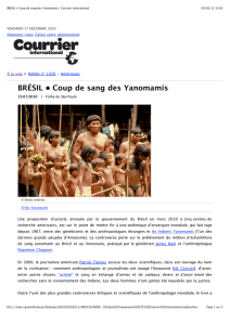 Coup de sang des Yanomamis