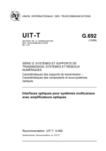 UIT-T Rec. G.692 (10/98) Interfaces optiques pour systèmes