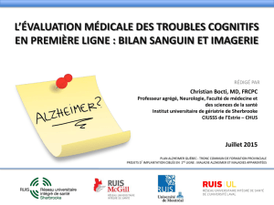 L`évaluation médicale des troubles cognitifs en - CSSS-IUGS