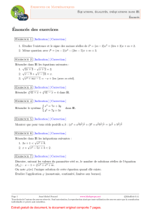 Équations, égalités, inéquations dans IR (7 exercices)