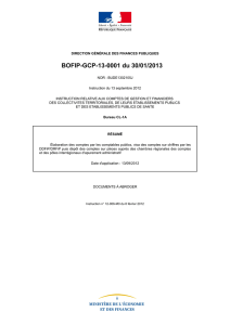 BOFIP-GCP-13-0001 du 30/01/2013 : Instruction du 13 septembre