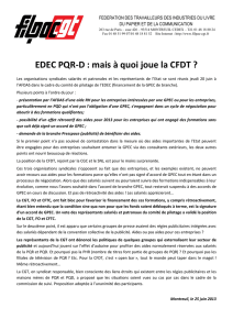 EDEC PQR-D : mais à quoi joue la CFDT