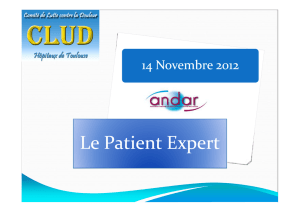 Le patient expert - (CHU) de Toulouse