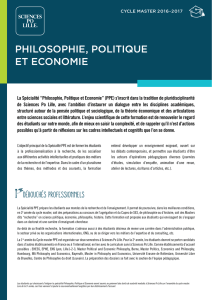 philosophie, politique et economie