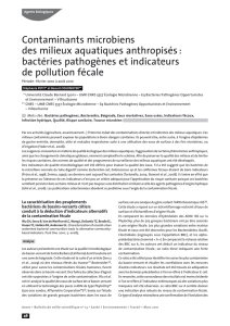Contaminants microbiens des milieux aquatiques - BVS