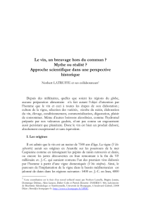 Le vin, un breuvage hors du commun ? Mythe ou réalité