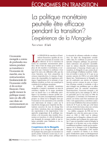 La politique monétaire peut-elle être efficace pendant la