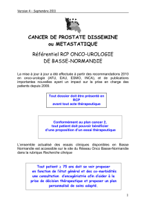 CANCER DE PROSTATE DISSEMINE ou METASTATIQUE
