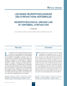 les bases neurophysiologiques des dysfonctions