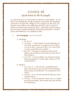 Genèse 48 : Jacob bénit les fils de Joseph