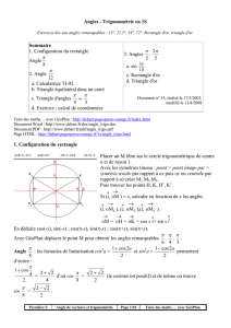 Angles Trigonométrie en 1S