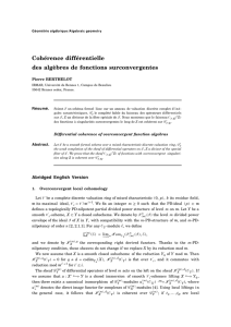 Cohérence différentielle des algèbres de fonctions surconvergentes