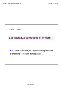 Lecon 5 - Les radicaux.notebook