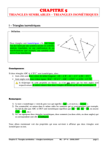 Chapitre 5 - Triangles