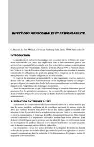 Infections nosocomiales et responsabilité