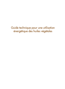 Guide technique pour une utilisation énergétique des huiles végétales