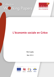 L`économie sociale en Grèce - Observatoire européen de l