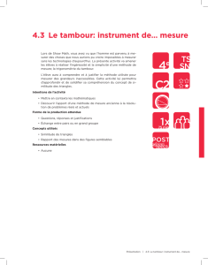 4.3 Le tambour: instrument de… mesure