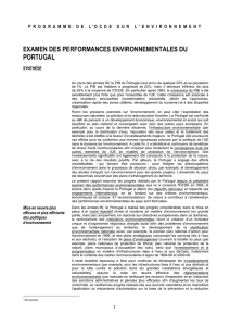 examen des performances environnementales du portugal