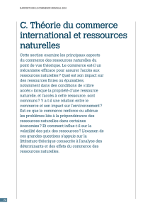 c. Théorie du commerce international et ressources naturelles