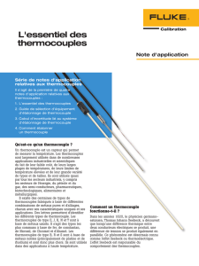 L`essentiel des thermocouples