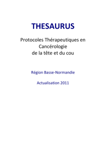 Thésaurus- Protocoles tête et cou - (RRC