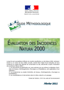 Guide méthodologique de l`évaluation des incidences Natura 2000
