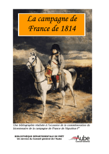 Bibliographie "La campagne de France de 1814"
