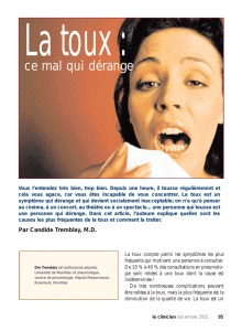 La toux - STA HealthCare Communications