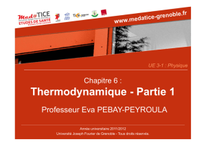 Thermodynamique - Partie 1