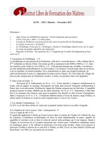 ILFM - DST 1 Histoire - Novembre 2015 Remarques : – Jules César