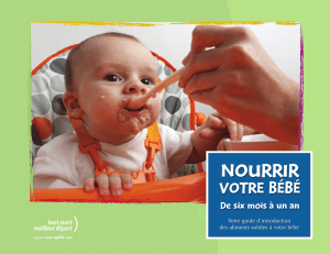Nourrir votre Bébé : De six mois à un an