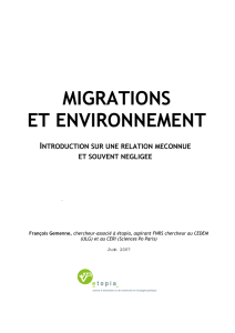 migrations et environnement