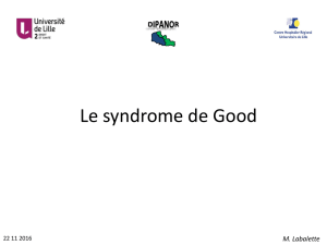 Le syndrome de Good