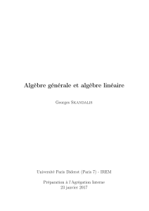 Algèbre générale et algèbre linéaire - IMJ-PRG